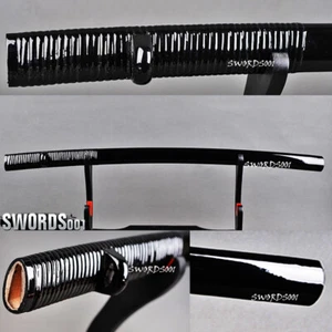 Funda envuelta en ratán negro brillante Saya vaina 30" para espada katana japonesa - Imagen 1 de 7