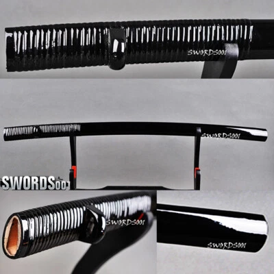 Funda envuelta en ratán negro brillante Saya vaina 30" para espada katana japonesa Foto 1 de 4