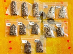 6 Talisman Thaï Bouddha Phra Khun Paen amulette en terre cuite Thaïlande - Picture 1 of 13