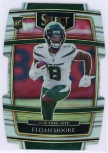 2021 Panini Select - Elijah Moore - RC - Concourse Level - Silver Die Cut - #56 - Picture 1 of 2