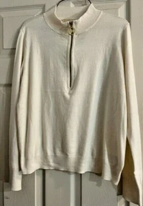 Michael Kors Women's Top MK Logo🎁❤️Bone Color MSRP $98 sz. L New w/tag - Picture 1 of 9
