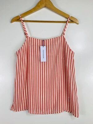 Camiseta sin mangas POPSUGAR para mujer pequeña a rayas con correa de espagueti ligera nueva con etiquetas Foto 1 de 4