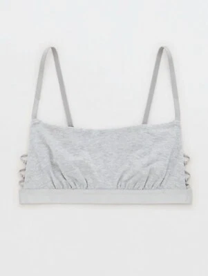 Aerie Soft Cotton Bandeau Bralette Medium Heather Gray - Image 1 of 3