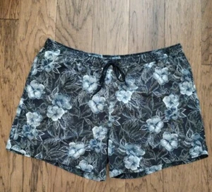 Carribean Swimwear Men's Swim Shorts Size 4X Blue/White Floral Nylon - Picture 1 of 8