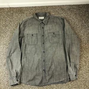 Denim & Supply Ralph Lauren Shirt Chambray L/S Button Up Gray Mens 2XL - Picture 1 of 10
