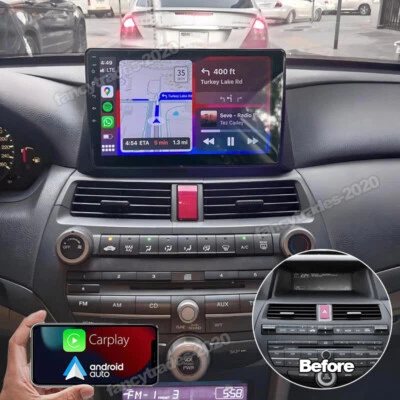 FOR HONDA ACCORD 2008-2012 ANDROID AUTO APPLE CARPLAY CAR STEREO GPS WiFi RADIO - Image 1 of 4
