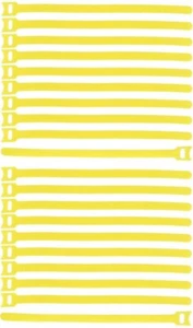20 Klett-Kabelbinder 300 x 28 mm gelb wiederverwendbar Klettband Kabelklettband - Bild 1 von 7