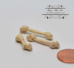 1:12 Puppenhaus Miniatur Hund Kauspielzeug / Miniatur Rohhaut Hundeknochen 57015 - Bild 1 von 3