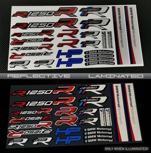 Reflective decals stickers graphic set for BMW Laminated R1250R red - Picture 1 of 6