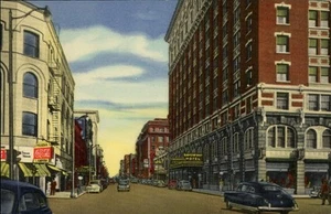 Spokane,WA Sprague Avenue Coca Cola Sign Linen Washington Postcard - Picture 1 of 2