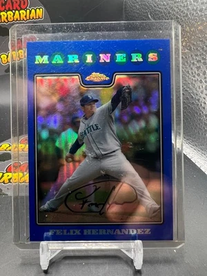 2008 Topps Chrome Blue Refractor Felix Hernandez - Image 1 of 2