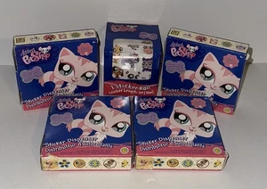 LITTLEST PET SHOP Rotolo Adesivo Autentico 108 Adesivi 2009 e Dispenser Rarissimo - Foto 1 di 4