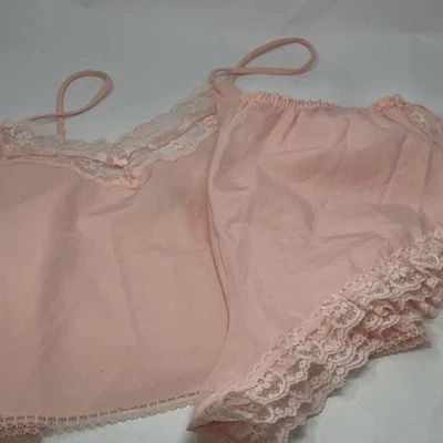 Conjunto Babydoll Taryn Alexander Vintage Bebê Rosa Barbie Renda Sexy Doce Casamento - Imagem 1 de 4