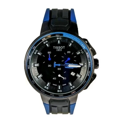 Tissot Men's  T-Sport Quickster Tachymetermeter Black Dial Dark Blue Accent NOS - Image 1 of 4