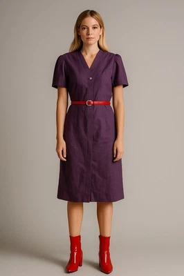 Liz Claiborne vintage años 80 lino púrpura talla 12 corpcore estilo oficina a medida Foto 1 de 4