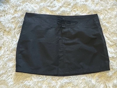 Island Escape Women's Black Board Skirt Size 6 Small Medium Tie Front - Image 1 of 4