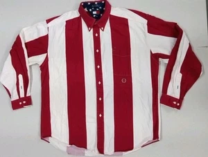 Tommy Hilfiger Hemd bestickt mehrfarbig Colorblock Knopfleiste Erwachsene Größe XL - Bild 1 von 8