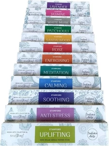 Indian Arts by Stamford Gift Pack of 6 boxes x 15 Incense Sticks. SOOTHING - Picture 1 of 1