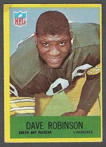 1967 Philadelphia #80 Dave Robinson (RC) (HOF) (VG) Green Bay Packers - Foto 1 di 2