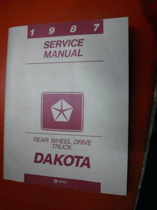 1987 DODGE DAKOTA TRUCK 4WD 2WD ORIGINAL FACTORY SERVICE MANUAL - Bild 1 von 7