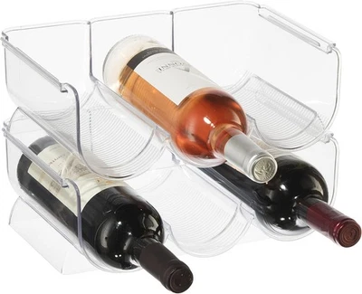 Oggi Bottle Rack for Wine, 6 Wine Storage - Stackable 4pc. New, Clear  - Image 1 of 4