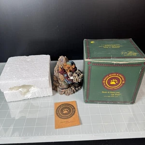 Figura de resina Boyds Bears Escalador con base 1991 Bearstone Collection - Imagen 1 de 7