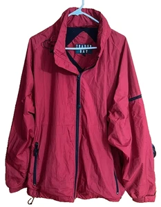 Trader Bay Men's Size XL Jacket Red Zip Up Jacket - Side Pockets - Hidden Hood - Picture 1 of 3