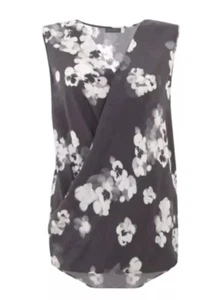 £59 • Mint Velvet • Grey Floral Jasmine Wrap Tunic Top. Sz 10-12 UK. BNWT. #N - Picture 1 of 5
