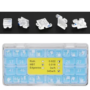 Dental Orthodontic Ceramic Braces Mini MBT 0.022 345 Hook Ortodoncia Brackets 3M - Picture 1 of 11