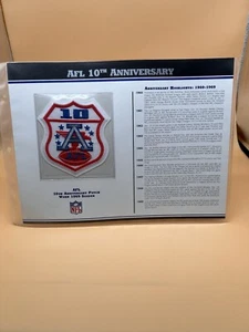 NFL Willabee Ward AFL 10th ANNIVERSARY PATCH WORN 1969 SEASON - Picture 1 of 3