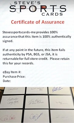 Major League Baseball 15-Player Signed Index Card Autograph Lot w/ COA - Image 1 of 4