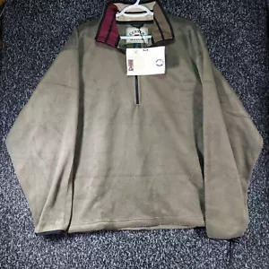 Cutter & Buck Men Polar Pullover 1/4 zip Green Large - Picture 1 of 11