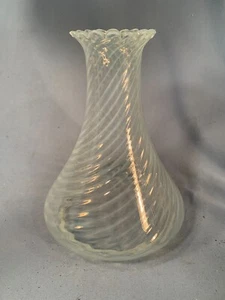 Antique Angle Lamp Co Shade White Opalescent Swirl Chimney Art Glass - Picture 1 of 5