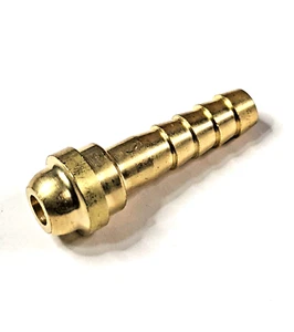 Western Enterprises 17 Barbed Hose Nipple, 200 PSIG, Brass, 1/4" B-Size, 1 Count - Picture 1 of 2