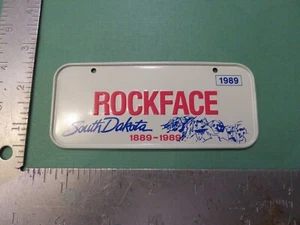 SOUTH DAKOTA - ROCKFACE 1889-1989 De colección Montaje de Placas de Bicicleta Rushmore 1989 - Imagen 1 de 3