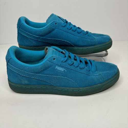 Sneaker classiche blu atomico Puma pelle scamosciata JR taglia 7 donna 8 5 scarpe da ginnastica
