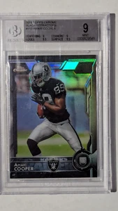 Amari Cooper 2015 Topps Chrome Black Refractor BGS MINT 9 ROOKIE RC /299 RAIDERS - Picture 1 of 3