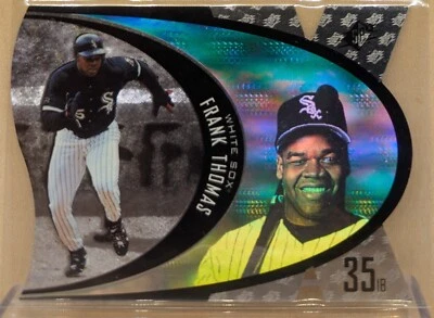 1997 SPx SILVER #17 Frank Thomas HOF RARE PARALLEL DIE CUT HOLOVIEW HOLOGRAM - Image 1 of 2