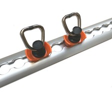 2 m komplett! Alu eloxal Airlineschiene  Zurrschiene + 2 x Fitting mit Ring 