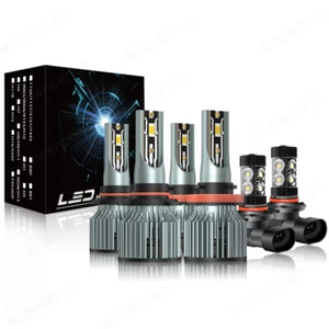 For Cadillac SRX 2010-2016 6X LED Headlight Hi & Lo Beam + Fog Light Bulbs 6000K - Foto 1 di 22