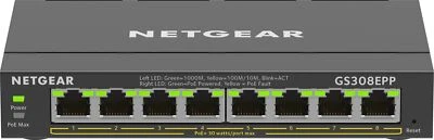 606449153095 NETGEAR 8-Port Gigabit Ethernet High-Power PoE+ Plus Switch (GS308E - Image 1 of 4