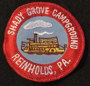 Parche SHADY GROVE CAMPGROUND Reinholds PENNSYLVANIA Steamboat recuerdo viaje - Imagen 1 de 3
