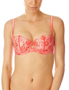 Panache Harlequin Anise Molded Floral Lace Overlay Balconette Underwire Bra