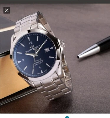 Orologio Philip Watch Blaze Automatico r8223165004 uomo acciaio 41 mm Blu Nuovo - Immagine 1 di 3