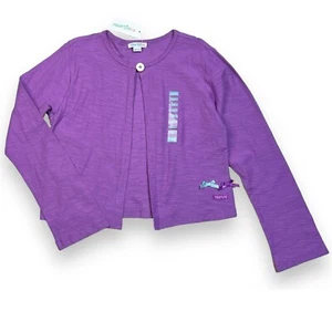 Naartjie Girls 9 Essential Slub-Knit Cardigan Purple Chalk Kids Boutique NWT - Picture 1 of 4