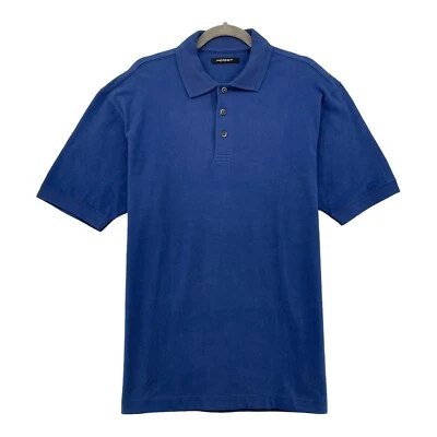 Camisa polo de golf Axist para hombre M azul marino vintage auténtica gamuza manga corta Foto 1 de 4