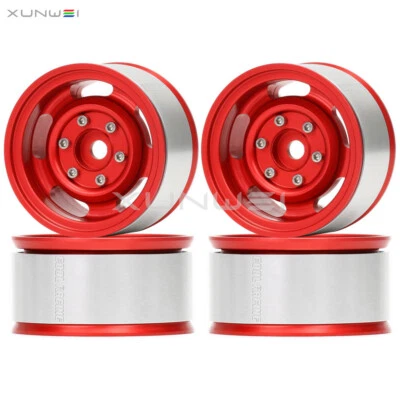 CNC Aluminum 1.55" Beadlock Wheel Rim For RC 1/10 Axial LC70 D90 Tamiya CC01 TF2 - Image 1 of 3