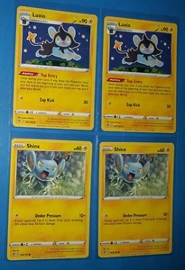 2x Luxio 061/192 61/192 & 2x Shinx 060/192 60/192 Pokemon card Rebel Clash NM - Picture 1 of 1