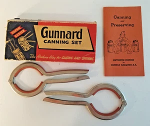 Set lattine GUNNARD vintage anni 40 con scatola e libretto ORIGINALI SOLLEVATORE MANCANTE - Foto 1 di 13