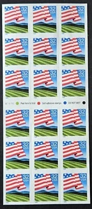 US Scott # 2919a - 32c Flag Over Field - Unfolded Booklet of Stamps - MNH - Picture 1 of 1